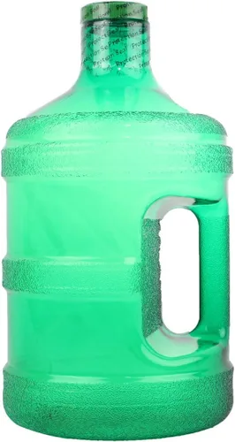 Vista 12 de H8O® botella de agua redonda de 1 galón sin BPA con tapa de 48 mm (negra)