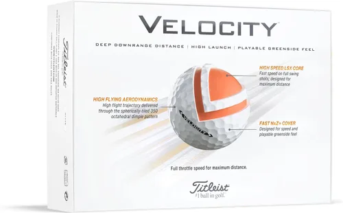 Vista 7 de Titleist Velocity - Pelotas de golf de generación anterior Blanco