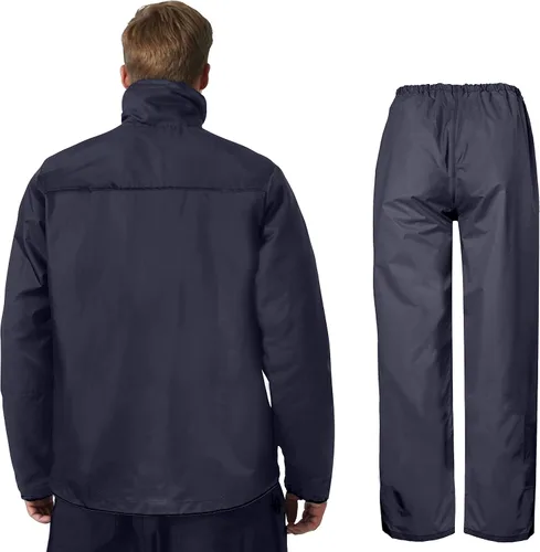 Vista 6 de Trajes de lluvia de alta visibilidad, chaqueta de seguridad reflectante, ligera, impermeable, abrigo de lluvia