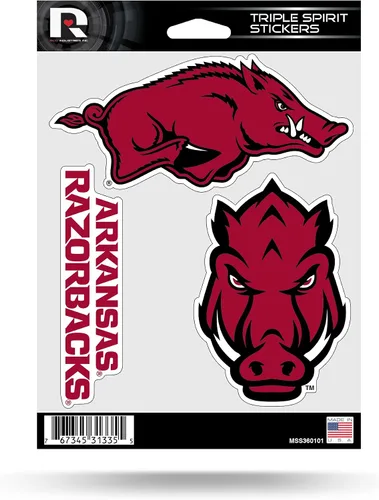Vista 48 de Rico Industries NCAA - Lámina de adhesivos triple diseño de Alabama