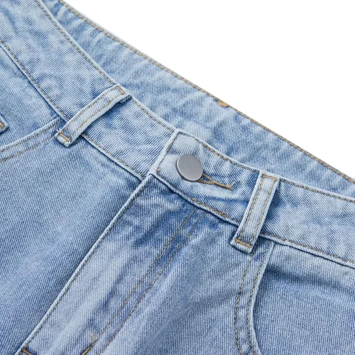 Vista 3 de Jeans clásicos de pierna recta de tiro medio para mujer