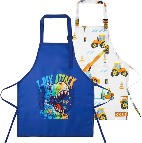 Vista 11 de Lictin 2 Pack Kids Apron Girls Boys for Cooking