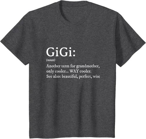 Vista 38 de Gigi Definition - Camiseta de regalo para abuela, cumpleaños y abuela, Negro