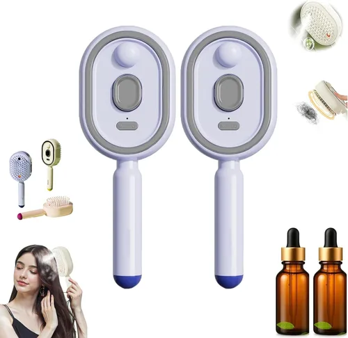 Vista 6 de 2026 New Electric Steam Brush, Electric Steam Brushs for Hair, 2 in 1 Misting Hair Brushes with Water Spray for Both Long and Short Hair, Reduce