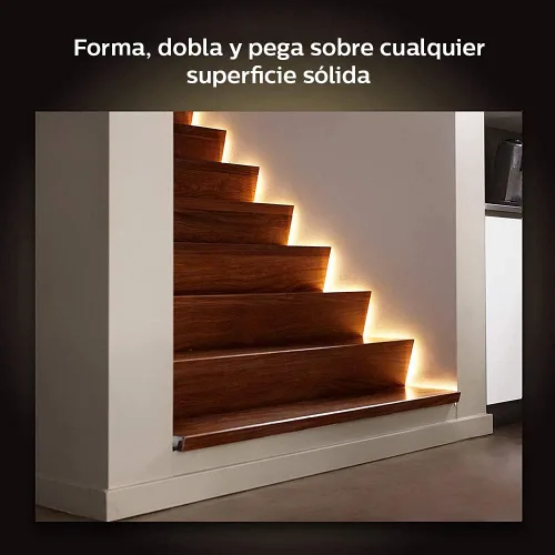 Vista 6 de Philips 800268 Hue LightStrip Plus - Extensión de luz LED inteligente regulable (compatible con Amazon Alexa, Apple HomeKit y Google Assistant)