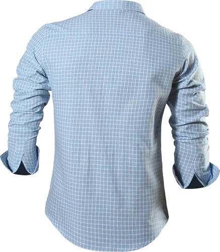 Vista 72 de jeansian - Camisas de manga larga de ajuste entallado para hombre (8397), con botones, informales y de vestir.