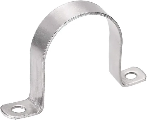 Vista 8 de uxcell Correa de tubo rígida de 0.630 in (0,6 pulgadas), 2 correas de tubo de agujeros 304 abrazadera de tubo de tensión de acero inoxidable 2 piezas