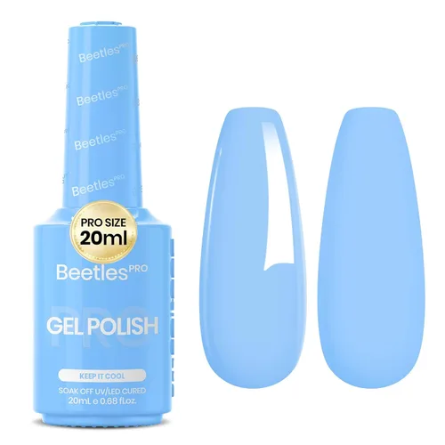 Vista 52 de Beetles PRO - Esmalte de gel blanco, color blanco de 0.7 fl oz A - Creme White Ansiedad de calma