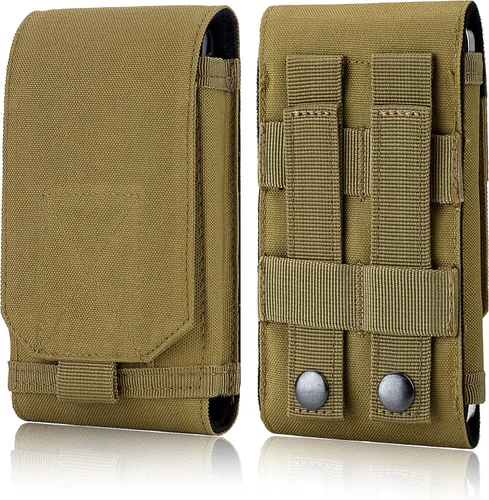 Vista 14 de Funda táctica Molle para teléfono, bolsa universal para cinturón para iPhone 17 Pro Max/17 Pro/17/16 Pro Max/15 Pro Max/14 Pro Max/13/12, Samsung