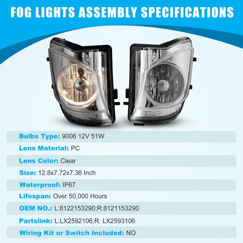 Vista 6 de CPW - Conjunto de luces antiniebla para lente transparente Lexus IS250 IS350 2006-2010 (Not fit for IS 250C and IS 350C model), Driver & Passenger