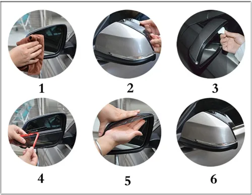 Vista 7 de Espejo retrovisor de coche para Opel Astra Corsa Insignia Astra Antara Meriva Zafira Corsa Vectra Sports, 2 piezas PV-C para espejo trasero