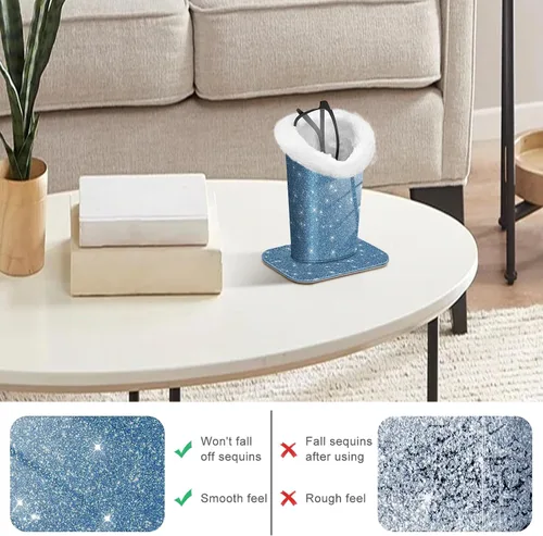 Vista 150 de Fintie Soporte para anteojos forrado de felpa con base magnética, estuche de cuero vegano prémium para lentes