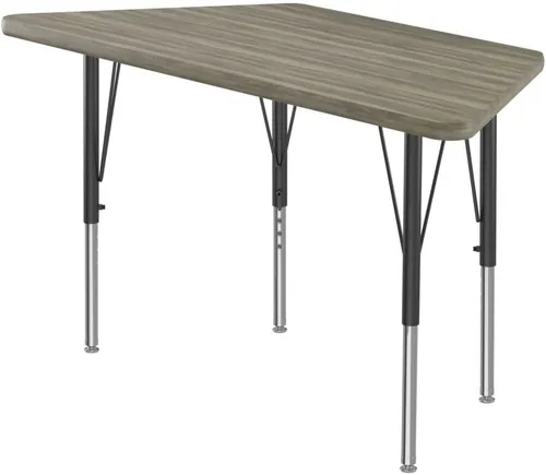 Vista 92 de Correll - Mesa rectangular de actividades para el aula de 24 x 36 pulgadas, altura ajustable (19-29 pulgadas), parte superior de nogal colonial