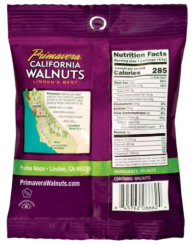 Vista 2 de Primavera Snack Pack Nueces Linden's Best - Paquete de 10 mitades ligeras de aperitivos de 1.5 oz