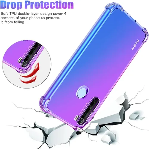 Vista 7 de Funda para Redmi Note 8T M1908C3XG Linda Caso para Niñas Mujeres, Gradient Slim Anti Scratch Soft TPU Funda protectora a prueba de golpes