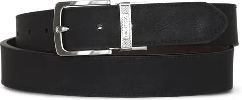 Vista 3 de Nautica Cinturón de cuero reversible para hombre 2 en 1 Clásico Todos los días Negocios Trabajo Vestido Casual Hebilla de metal
