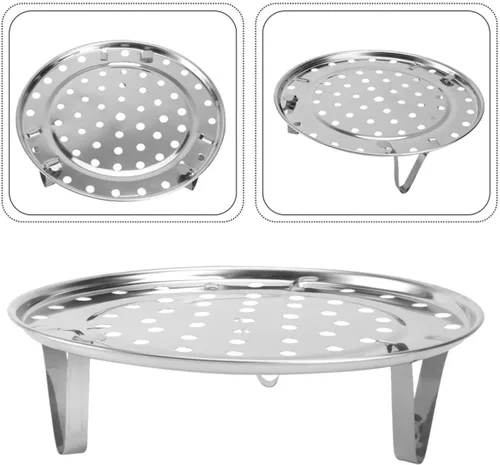 Vista 8 de 2pcs Steaming Rack Stainless Steel with Detachable Feet