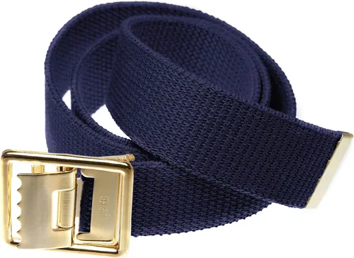 Vista 5 de Jackster USMC/Marine Corps Cinturón de banda de grado militar, hebilla de cinturón de latón abierta, ajustable