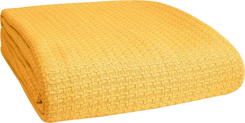 Vista 13 de Manta para cama 100% algodón, transpirable, tamaño individual, cobija térmica de algodón, perfecta para cubrir cualquier cama en cualquier