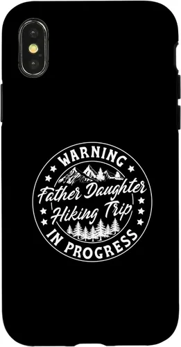 Vista 5 de Warning Father Daughter Hiking Trip in Progress Case for iPhone 17