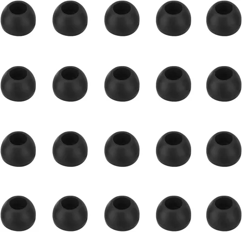 Vista 12 de Auriculares de silicona pequeños de repuesto para auriculares intrauditivos, puntas de goma, 10 pares (negro)
