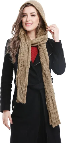 Vista 3 de Bellady Bufanda de punto con capucha para invierno