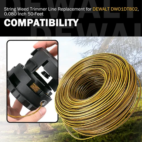Vista 5 de Repuesto de línea de recortadora de malezas para DEWALT DWO1DT802 DCST922P1 DCST925 DCST925B DCST972 DCST972B DCST925M1 DCST920B DCST970B 0.080