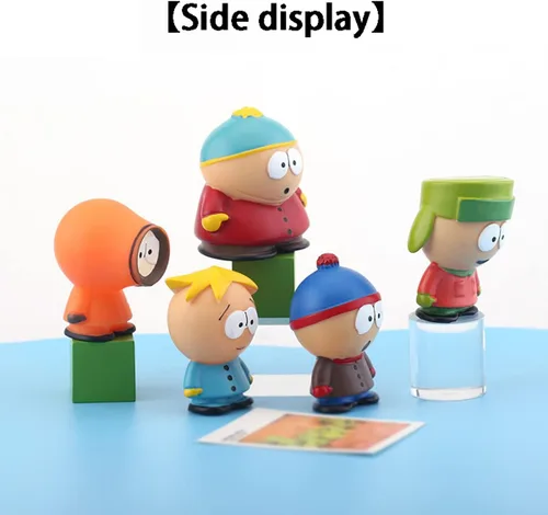 Vista 5 de ZJYJING Figures Toys - Juego de 5 piezas de personajes de dibujos animados Eric Cartman, Stan Marsh, Kyle Broflovski, Kenny McCormick y Butters
