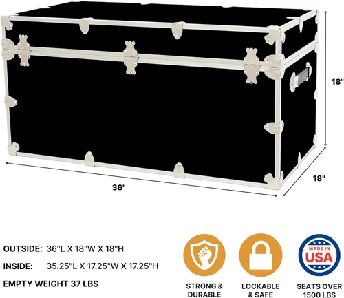 Vista 2 de Rhino Classic XXL - Baúl de almacenamiento, baúl de dormitorio Negro
