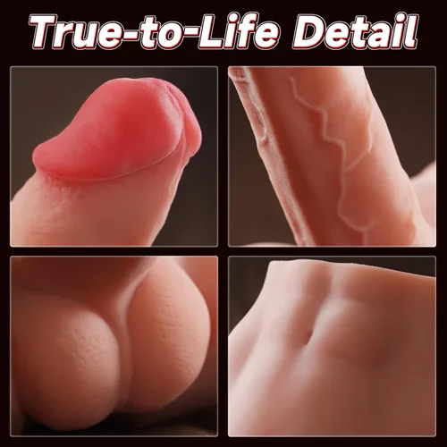 Vista 3 de Juguete realista para adultos de 7.3 libras, con canal 3D de silicona, juguete para adultos con botas grandes suaves, juguetes para adultos