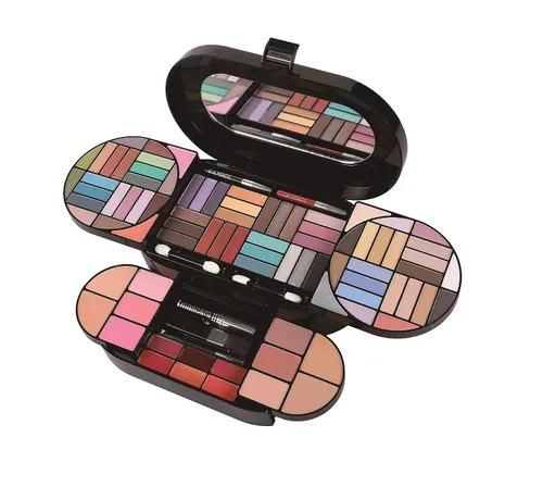 Vista 2 de Cameo Deluxe 44 sombras de ojos, 20 polvos de purpurina Carry All Beauty Kit