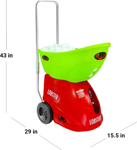 Vista 2 de Lobster Sports Pickleball Machine – Full-Featured – Adjustable Topspin, Backspin, & Lobs, Random Oscillation, Ball Speed (20-60MPH), Lightweight &