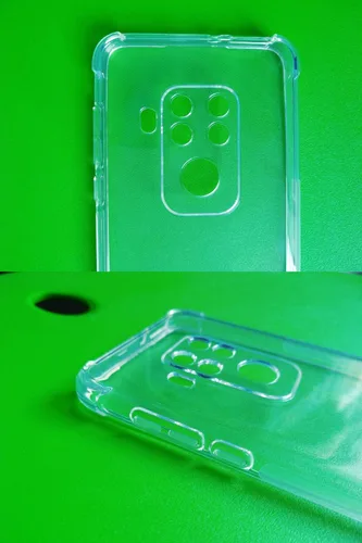 Vista 4 de USTIYA Funda para Motorola One Zoom Clear TPU Cuatro Esquinas Cubierta Protectora Transparente Suave Funda