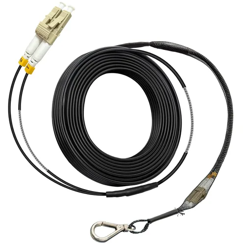 Vista 7 de 0.2m (4Pack) LC a LC Cable de parche de fibra dúplex OM3 multimodo (50/125), cables de fibra óptica Gigabit 10G, cable de parche de fibra óptica