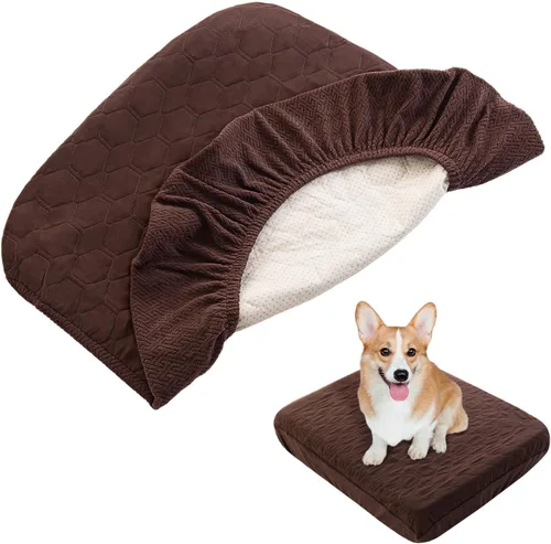 Vista 13 de nanbowang Fundas impermeables para cama de perro, fundas de repuesto lavables, pelo de mascota fácil de quitar, funda de almohada para perro