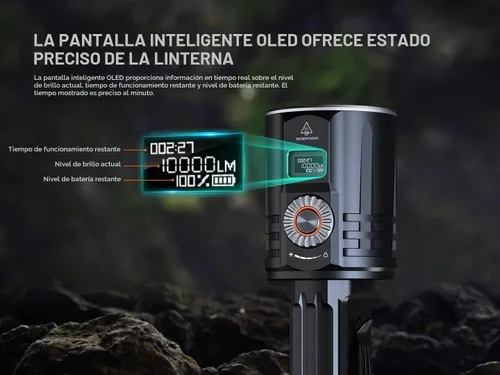 Vista 7 de Fenix LR36R Linterna de búsqueda y rescate de haz largo LEP de 10000 lúmenes con portador de cable de carga EdisonBright