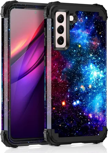 Vista 120 de Casetego Funda para Galaxy A16 5G, que brilla en la oscuridad, tres capas, resistente, a prueba de golpes, protección completa, policarbonato duro
