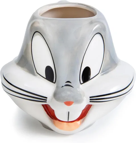 Vista 7 de Silver Buffalo Looney Tunes Taz Face - Taza de cerámica esculpida en 3D, 24 onzas
