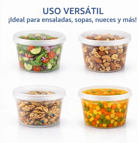 Vista 8 de 16 onzas [paquete de 12] recipientes de plástico sin BPA para almacenar
