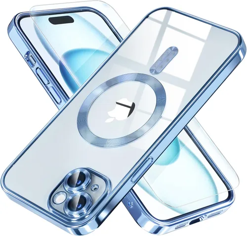 Vista 96 de Misea Funda magnética para iPhone 14 compatible con MagSafe [nunca amarillenta] [protección contra caídas de grado militar] protector completo