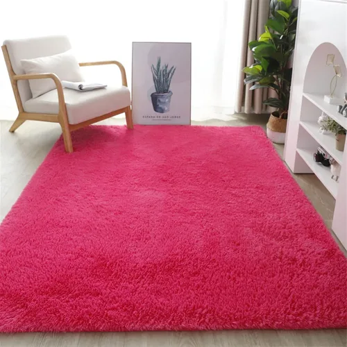 Vista 13 de Lifup Alfombra rectangular esponjosa para sala de estar o dormitorio, color Naranja