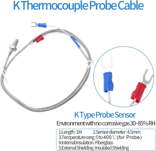 Vista 3 de Kit de controlador de temperatura PID LED REX-C100 con 40A SSR K Tipo Sensor de sonda AC 110V-240V 32.0 °F~2,372.0 °F Función de alarma para equipos