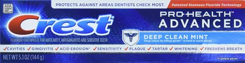 Vista 3 de Crest Pro Health Advanced Deep Clean Pasta de dientes de menta, 5.1 onzas (paquete de 12)