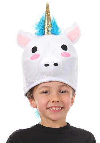 Vista 4 de Sombrero Kawaii Quirky de Unicornio para Niños Multicolor