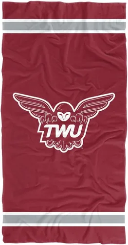 Vista 97 de LOGOVISION Manta Abilene Christian University, 30 x 60 pulgadas, logotipo primario CottonFront/PolyBackBeachTowel