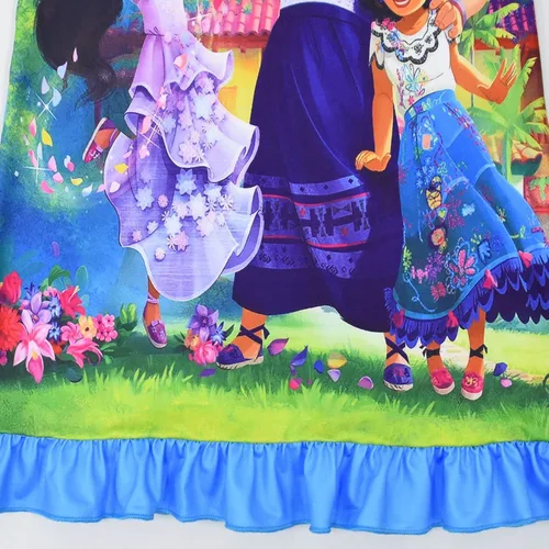 Vista 5 de Ropa de película para niñas vestido de princesa Mira-bel disfraz casual con volantes vestidos para niños 3-12 años