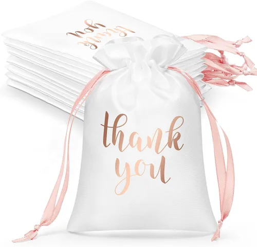 Vista 26 de Sieral 50 bolsas de regalo de satén con cordón para joyas, bolsas para dulces para el día del padre, boda, baby shower, despedida de soltera, fiesta