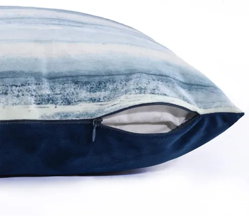 Vista 4 de Valea Home Fundas de almohada de terciopelo para sofá, fundas de cojín decorativas suaves y modernas, abstractas, acuarela, fundas de almohada