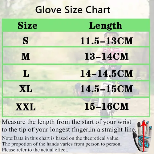Vista 5 de Kids Bike Gloves Boys Girls Gel Padded Full FingerHalf Finger Road Riding Mountain Bicycle Non-Slip Cycling Glove for Youth Junior Children Ages 2-11