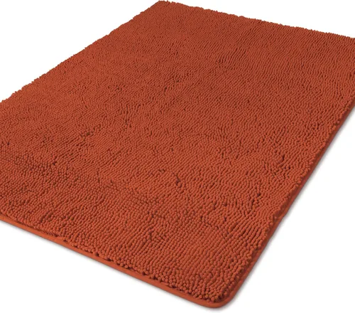 Vista 52 de Yeaban Alfombra de pasillo de baño de 24 x 72 pulgadas, antideslizante, alfombra de baño larga de felpilla gruesa, absorbente y lavable, alfombra